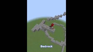 Bridging in Java vs Bedrock🤣minecraft shortvideo shorts [upl. by Alurd]