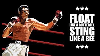 Muhammad Ali  quotFloat like a butterfly Sting like a beequot [upl. by Noelopan]