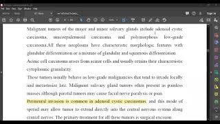 L26 Pathology Salivary Gland Tumors 2 [upl. by Enar]