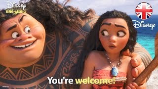 DISNEY SINGALONGS  Youre Welcome  Moana Lyric Video  Official Disney UK [upl. by Samled68]