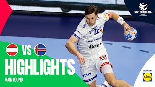 The effort was not enough  Austria vs Iceland  Highlights  Mens EHF EURO 2024 [upl. by Nissa]