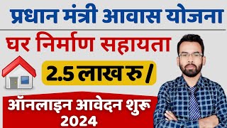 Pradhan Mantri Awas Yojana Online 2024  Ghar Banane Ke Liye Paise Kaise Le [upl. by Anonyw]