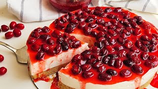 NoBake Cornelian Cherry Cheesecake [upl. by Yeniffit]