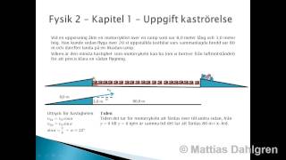 Fysik 2  Kapitel 1  Uppgift kaströrelse [upl. by Reeves]