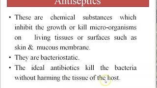 Antiseptic and Disinfectants [upl. by Nossah]