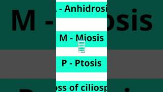 Mnemonics for Horner syndrome pediatricnursing mbbs neetpg neet2024 inicet fmge medicine [upl. by Hairehcaz478]