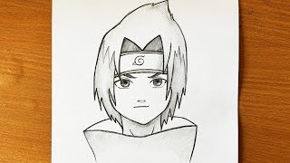 Easy to draw  How to draw Sasuke Uchiha [upl. by Allekim730]