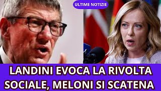 MELONI SCATENATA PER LE PAROLE DI LANDINI [upl. by Yttig]