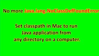 set classpath to run java apps from any folder on mac [upl. by Lenehc334]