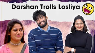 Darshan Trolls Losliya 😂  Koogle Kuttappa  Losliya  Darshan [upl. by Airotnes]