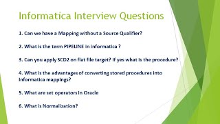 informatica interview questions and answers for experienced [upl. by Chrystal]