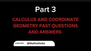 Solution to calculus and coordinate geometry workbook mathsatoka [upl. by Bartlet329]