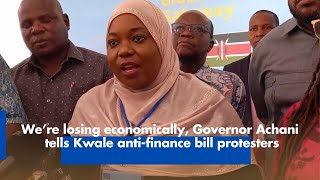 We’re losing economically Governor Achani tells Kwale antifinance bill protesters [upl. by Leahcimnhoj420]