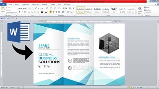 3 fold Brochure Design in Microsoft office word  Brochure Design in ms word [upl. by Sharp]