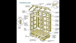 4×6 Garden Tool Storage Shed Plans Blueprints [upl. by Immas]