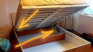 Lifting bed mechanism installation Easy and cheap ottoman bed [upl. by Madian]