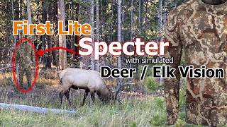 First Lite Specter hunting camo in Human and Deer Vision on 24 Backgrounds [upl. by Talya]