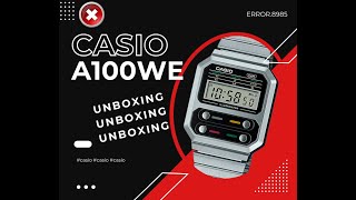 CASIO A100WE 1AEF Unboxing España Casio RelojCasio [upl. by Chip382]