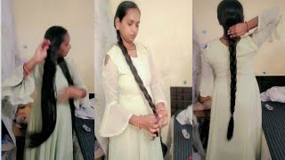 🌺🤷 Silky Long Hair Combing Vlog 🤷🌺Hair combing women 🌺braidhairstyle [upl. by Selbbep]