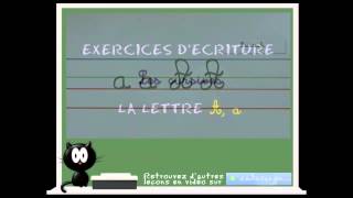 Alphabet cursif  comment écrire la lettre cursive A explication en français [upl. by Aneehsal]