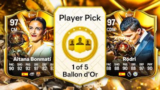 BALLON DOR PLAYER PICKS 😱 FC 25 Ultimate Team [upl. by Htrap]