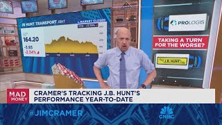 Jim Cramer talks how overbuilding has impacted JB Hunt and Prologis [upl. by Eizdnil]