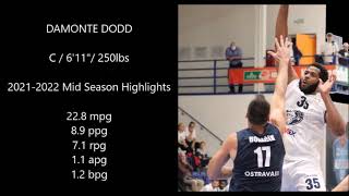 Damonte Dodd 20212022 Season Highlights [upl. by Neelcaj]