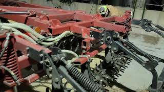 APV Air Seeder calibration Highlights PS1600 Krause Combo [upl. by Annaxor]