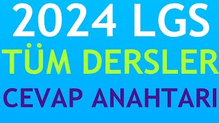 2024 LGS SORULARI VE CEVAPLARI TÜM DERSLER MEB [upl. by Aremaj]