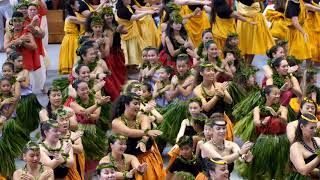 2024 Merrie Monarch Festival opening ceremony Hawaii Big IslandHula dancers Hoʻolauleʻa celebration [upl. by Aikemot]