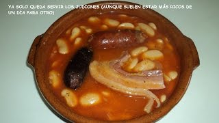 Judiones de La Granja con chorizo morcilla y tocino [upl. by Jecoa798]