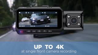 Toguard CE67 Dual Dash Cam 4K Front and 1080P Inside Cabin Dual Lens Car Dash Camera with 4 IR LEDs [upl. by Dimo]