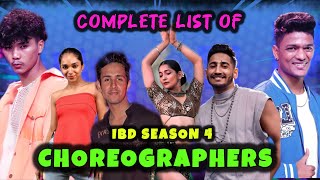 Indias best dancer season 4 Choreographer Name List [upl. by Tekcirc301]