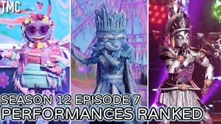 Season 12 Ep 7 Performances ranked The masked singer US [upl. by Kcirre]