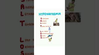 Mnemonic for hyponatremia kattrucate stomapain seizures lethargy medicalreels [upl. by Teador]