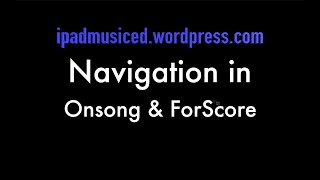 OnSong amp ForScore Navigation [upl. by Einram470]