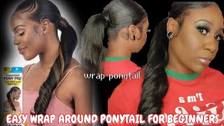 Easy Wrap Around Ponytail for Beginners  Beauty Supply Store Hair Tutorial BRI MYREE [upl. by Eanerb]