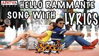 Hello Rammante Song With Lyrics  Orange Songs  Ram Charan Tej Genelia Harris Jayaraj [upl. by Toth711]