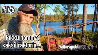 Riittääkö 2 traktoria Valkosipulin istutus korpitalo traktori valmet605 BM430 valkosipuli [upl. by Nwahsir]