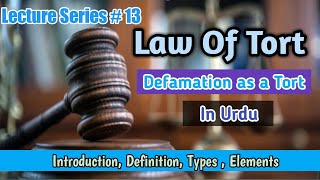 Defamation as a Tort in Urdu  Libel and Slander Defamation OUR TEAM LAW TUTORS [upl. by Morice507]