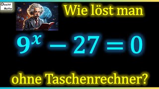 9x  27  0  ohne Taschenrechner  👀 Mathe Basics 442 👀 [upl. by Thomson]