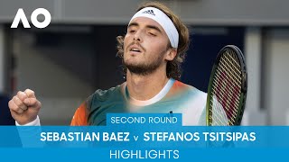 Sebastian Baez v Stefanos Tsitsipas Highlights 2R  Australian Open 2022 [upl. by Kano]