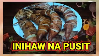 Inihaw na pusit squid grilled oven [upl. by Nemrak38]