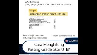 CARA MENGHITUNG PASSING GRADE SKOR UTBK [upl. by Yrelle21]