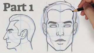 How to Draw a Face from any Angle  Part 1  Front amp Side View [upl. by Mindy]