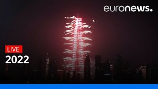 Happy New Year UAE Dubai welcomes in 2022 with celebrations [upl. by Moses]