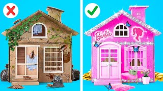 💞 TRUQUES DA BARBIE 💞 Artesanatos de Ricos e Pobres e Ideias Incríveis Com Papelão [upl. by Ellinet]