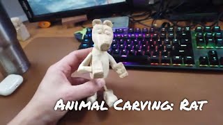 Whittling an Rat in Cuphead Style out of wood [upl. by Annal]