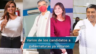 Así votaron los candidatos a las seis gubernaturas en disputa este domingo [upl. by Tannen]