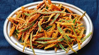 Kurkure Bhindi  Bhindi Fry  Easy amp Quick Bhindi Recipe  Crispy Bhindi fry [upl. by Ahsatel]